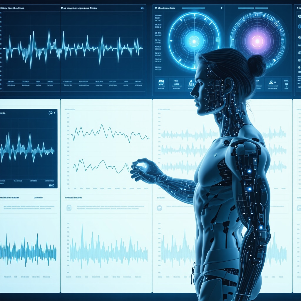 Digital interface displaying AI analysis of circadian biomarkers and pharmacogenomic data for personalized injection therapy