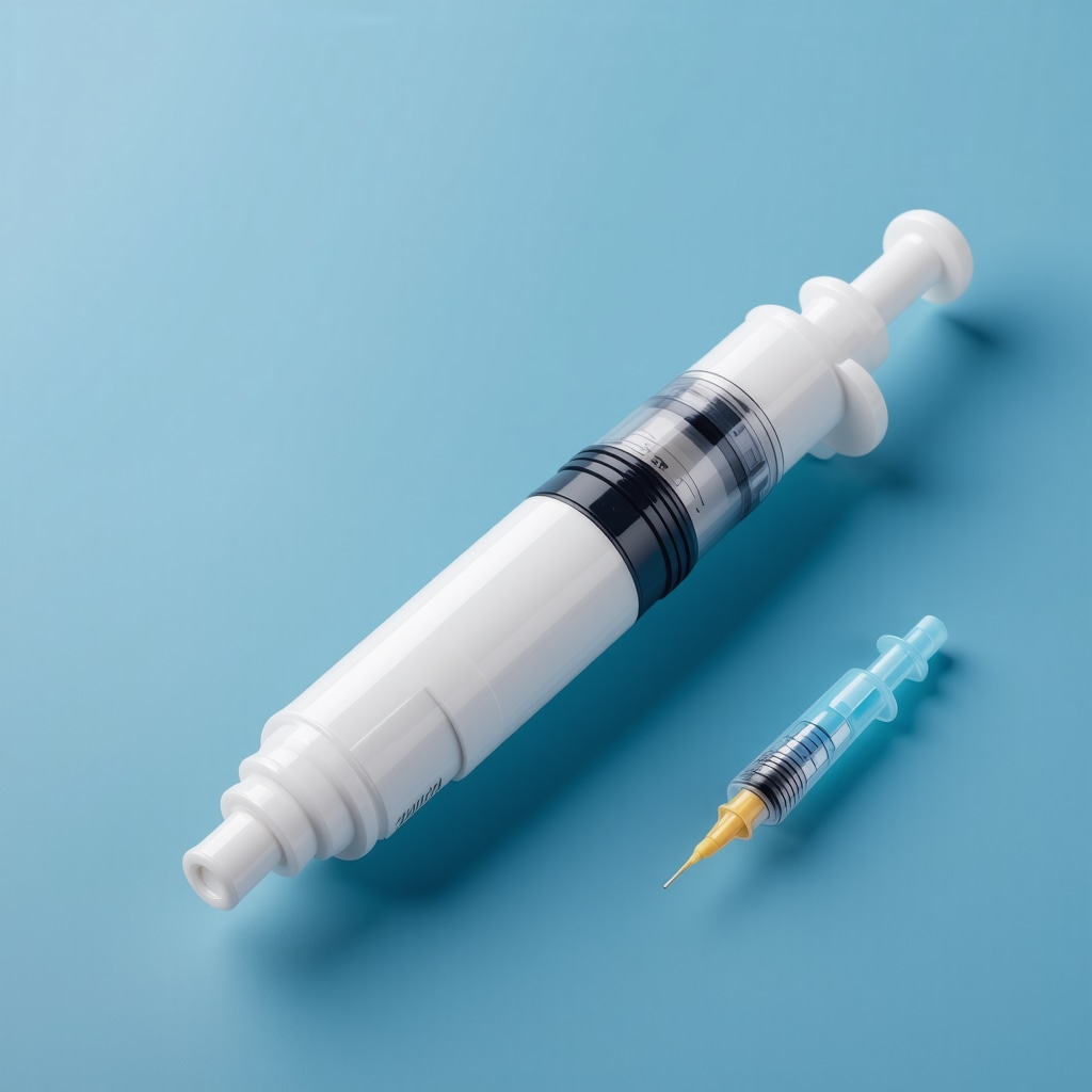Ergonomic auto-injector and micro-needle patch representing innovative injection technology for weight loss
