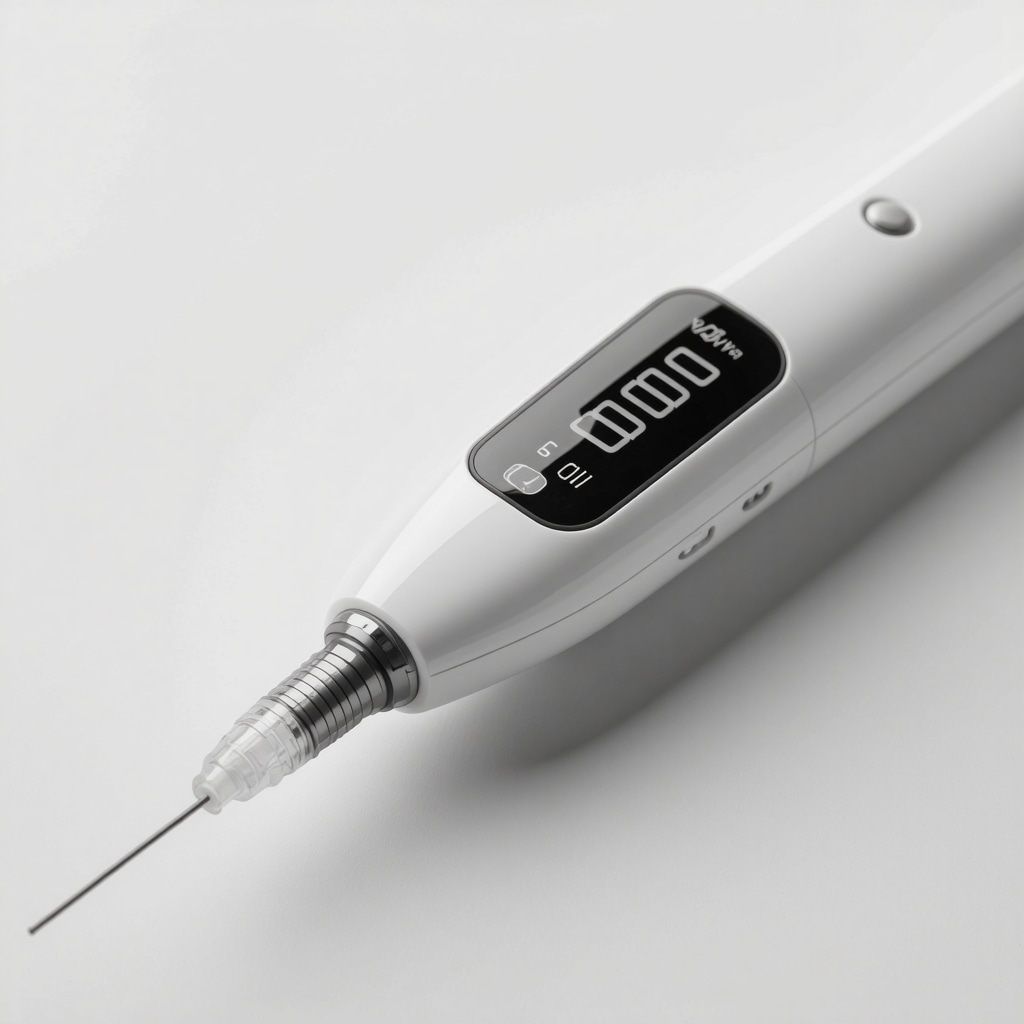 Smart injection pen and microneedle patch illustrating innovative weight loss drug delivery technology