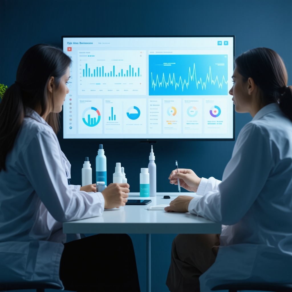 Digital health dashboard displaying biometric and injection data for personalized fat loss therapy