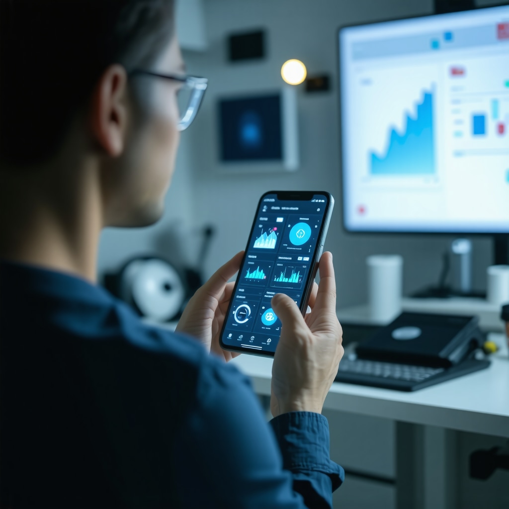 Patient using smartphone app for semaglutide injection reminders and metabolic health tracking