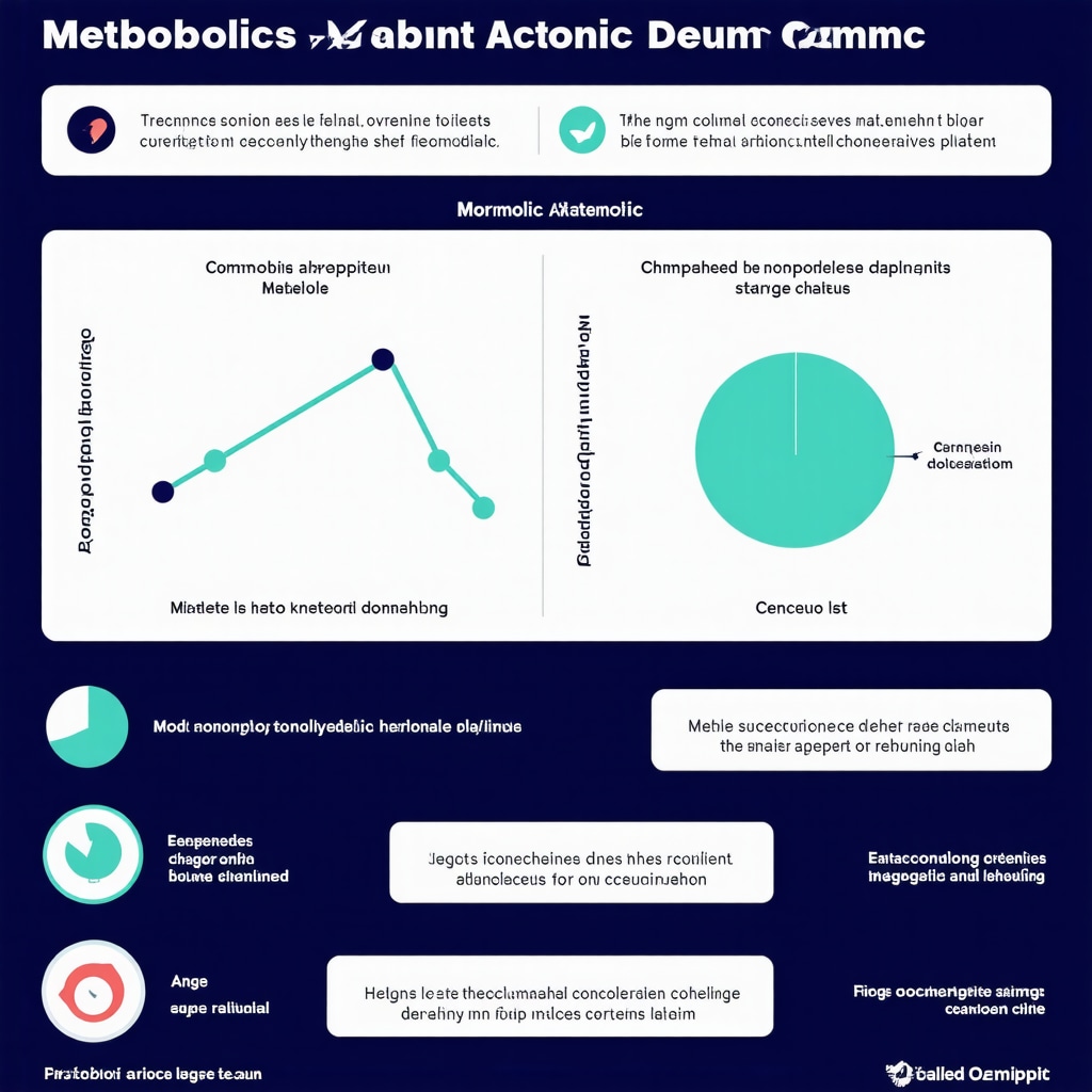 Infographic of metabolic adaptations and strategies to overcome weight loss plateaus with Ozempic
