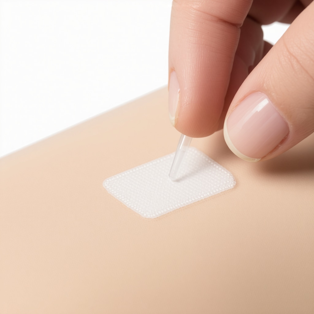 Microneedle patch being applied on skin for advanced weight loss injection delivery