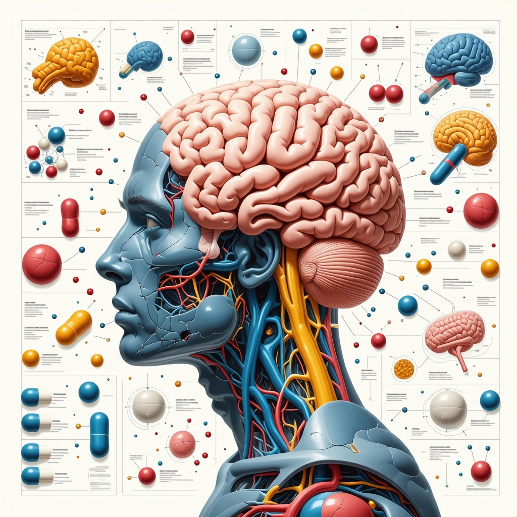Illustration of AI analyzing genetic and microbiome data for personalized appetite suppression, highlighting brain and gut connections