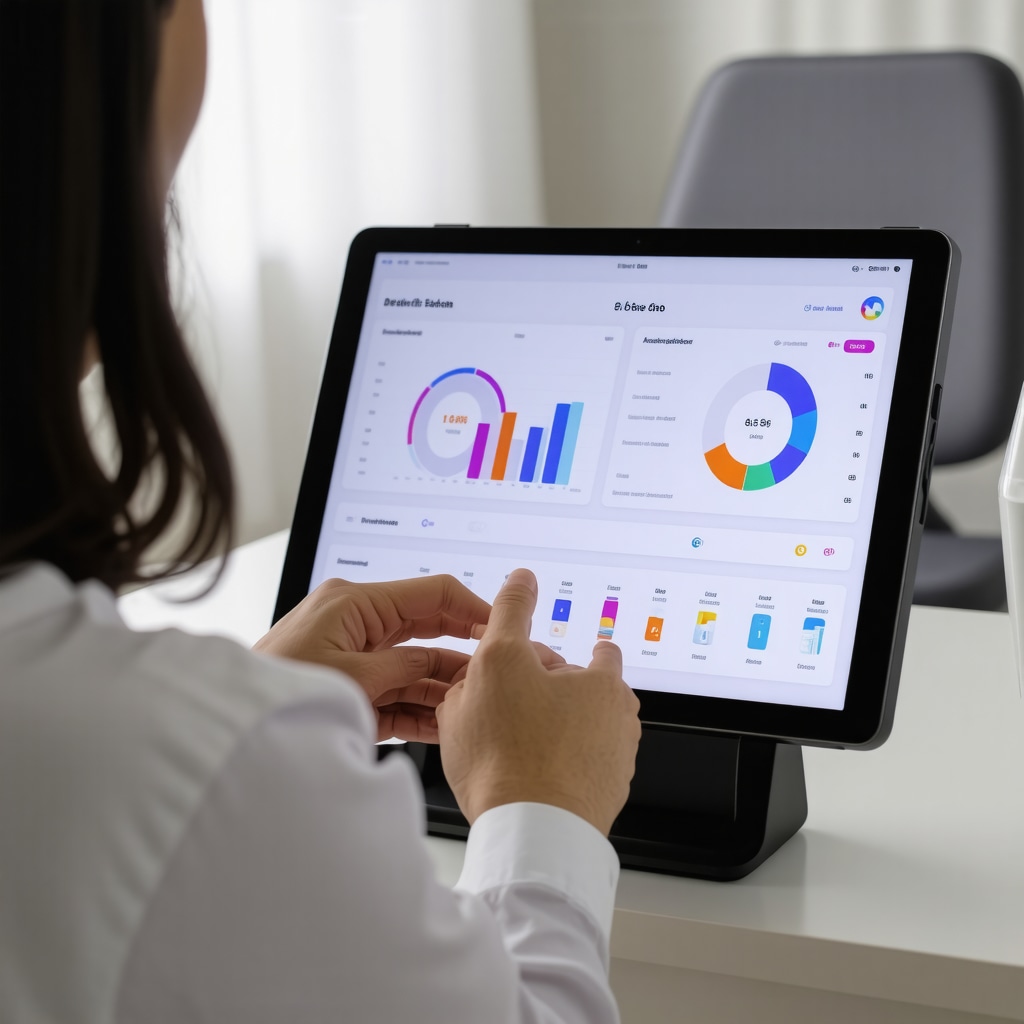 Digital dashboard showing weight loss and metabolic biomarker data enhanced with AI for personalized injectable therapy
