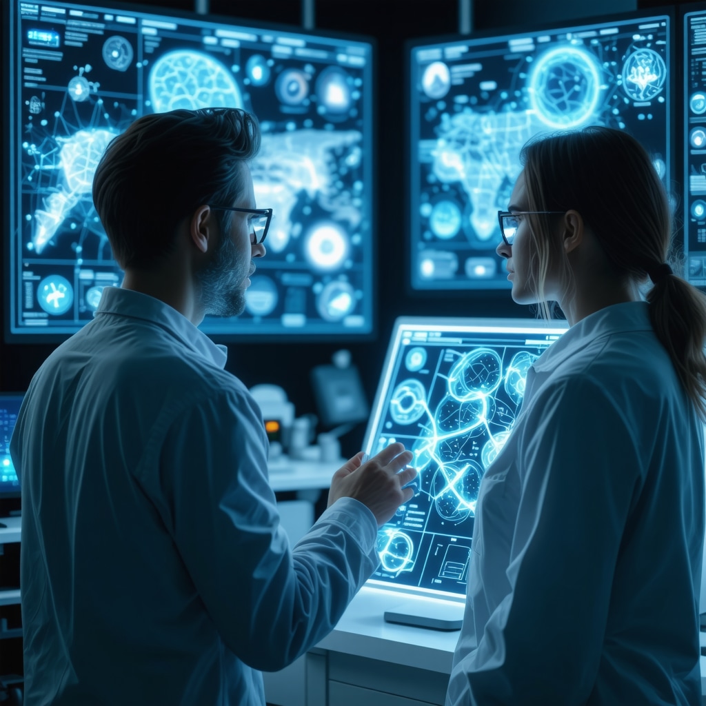 Physician utilizing AI interface for personalized injectable weight loss treatment based on genetic and biometric data
