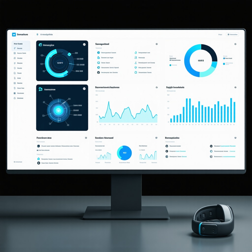 Digital dashboard showing AI analytics and biometric data integration for personalized semaglutide treatment