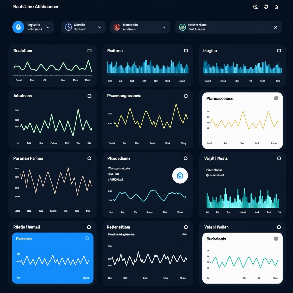 Digital dashboard showing injection adherence, genetic data, and circadian monitoring for fat loss optimization