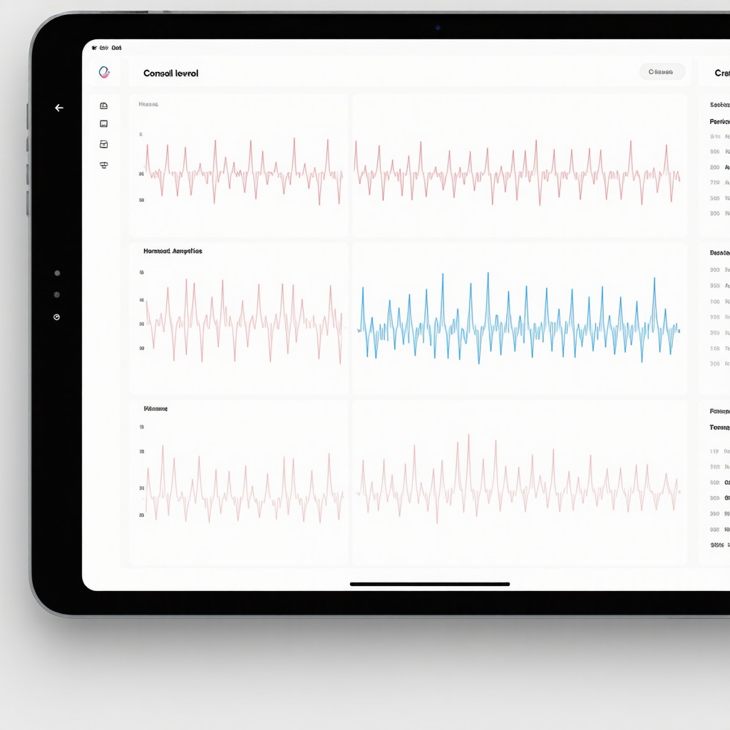 Digital dashboard showing cortisol, HRV, and AI predictions for stress management during injectable weight loss therapy