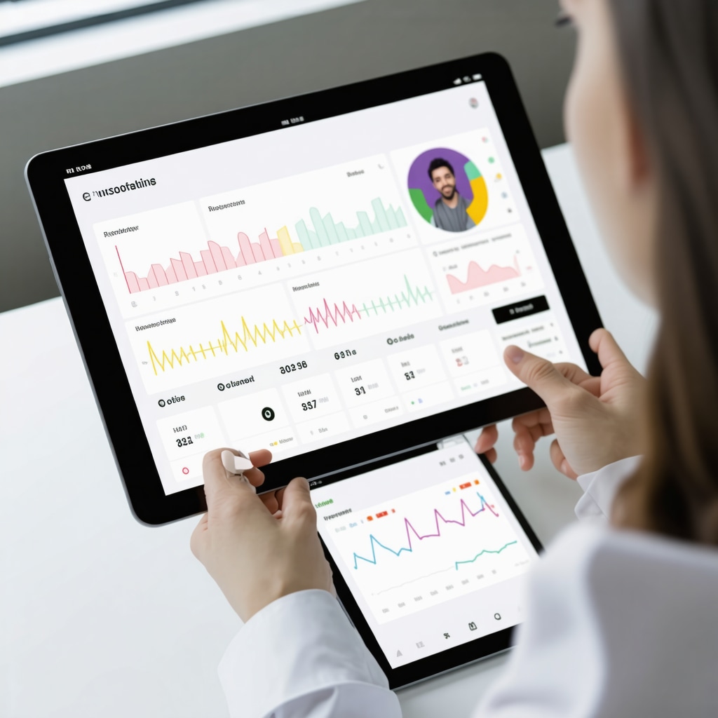 Digital health dashboard displaying biometric and activity data for weight loss program