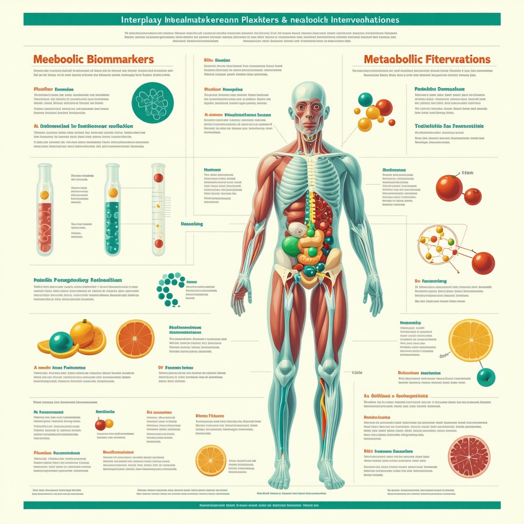 Diagram showing biomarkers, metabolic flexibility, and behavioral approaches in weight loss plateau management