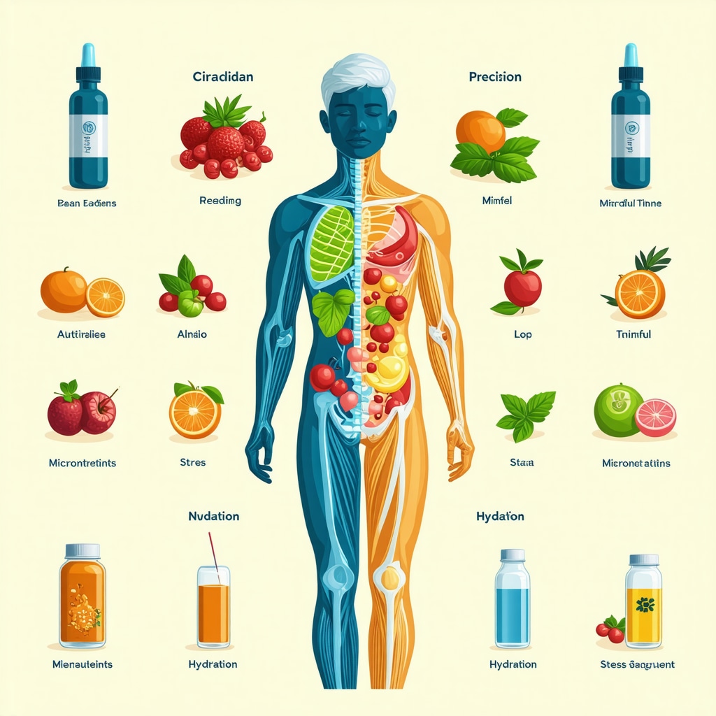 Infographic illustrating the synergy between injectable weight loss treatments, precision nutrition, and behavioral modifications