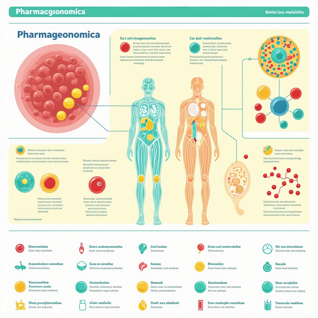 Infographic showing pharmacogenomics and gut microbiota effects on injectable weight loss medication efficacy