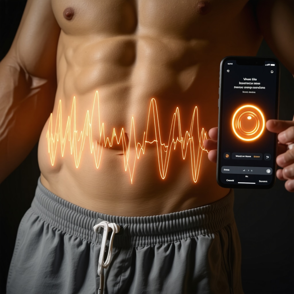 Digital map of injection sites on abdomen with temperature control and app-based tracking