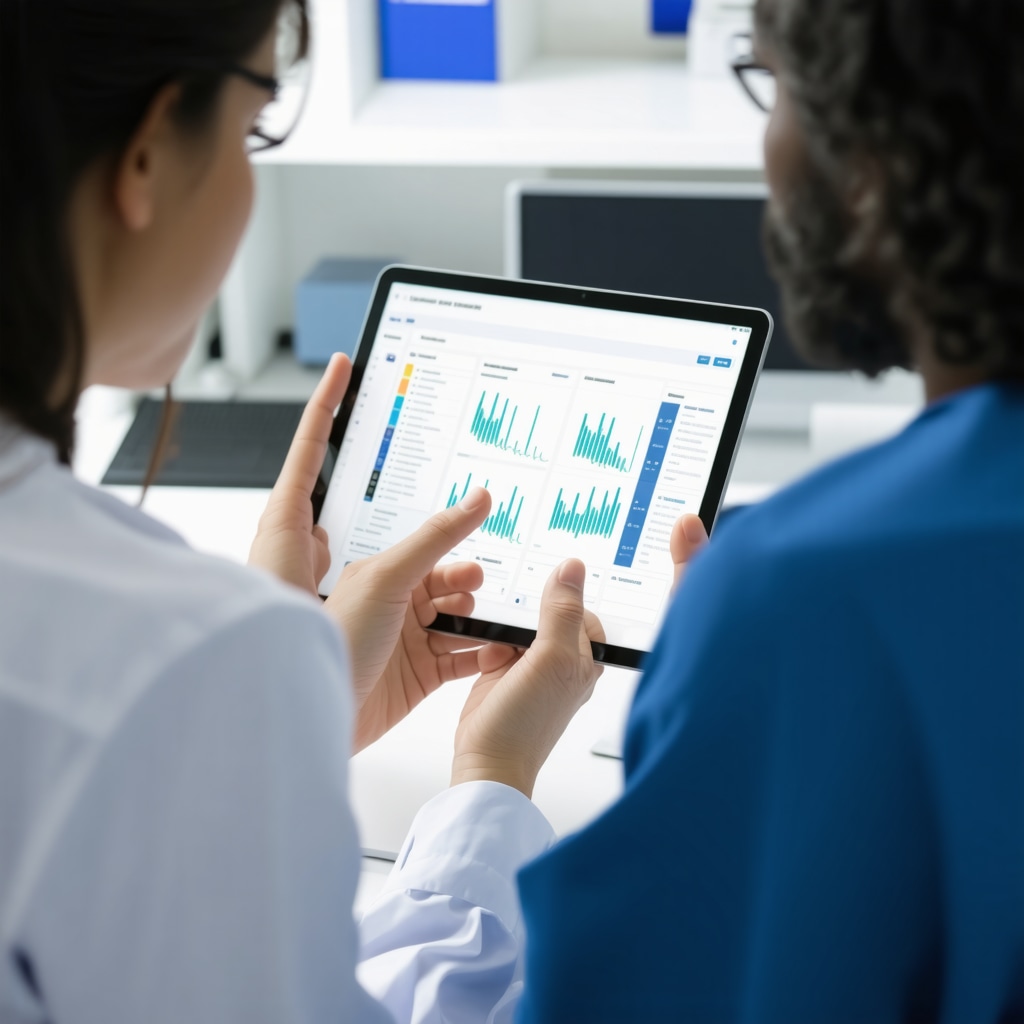 Healthcare professional reviewing genetic and metabolic data with patient for personalized injectable weight loss therapy