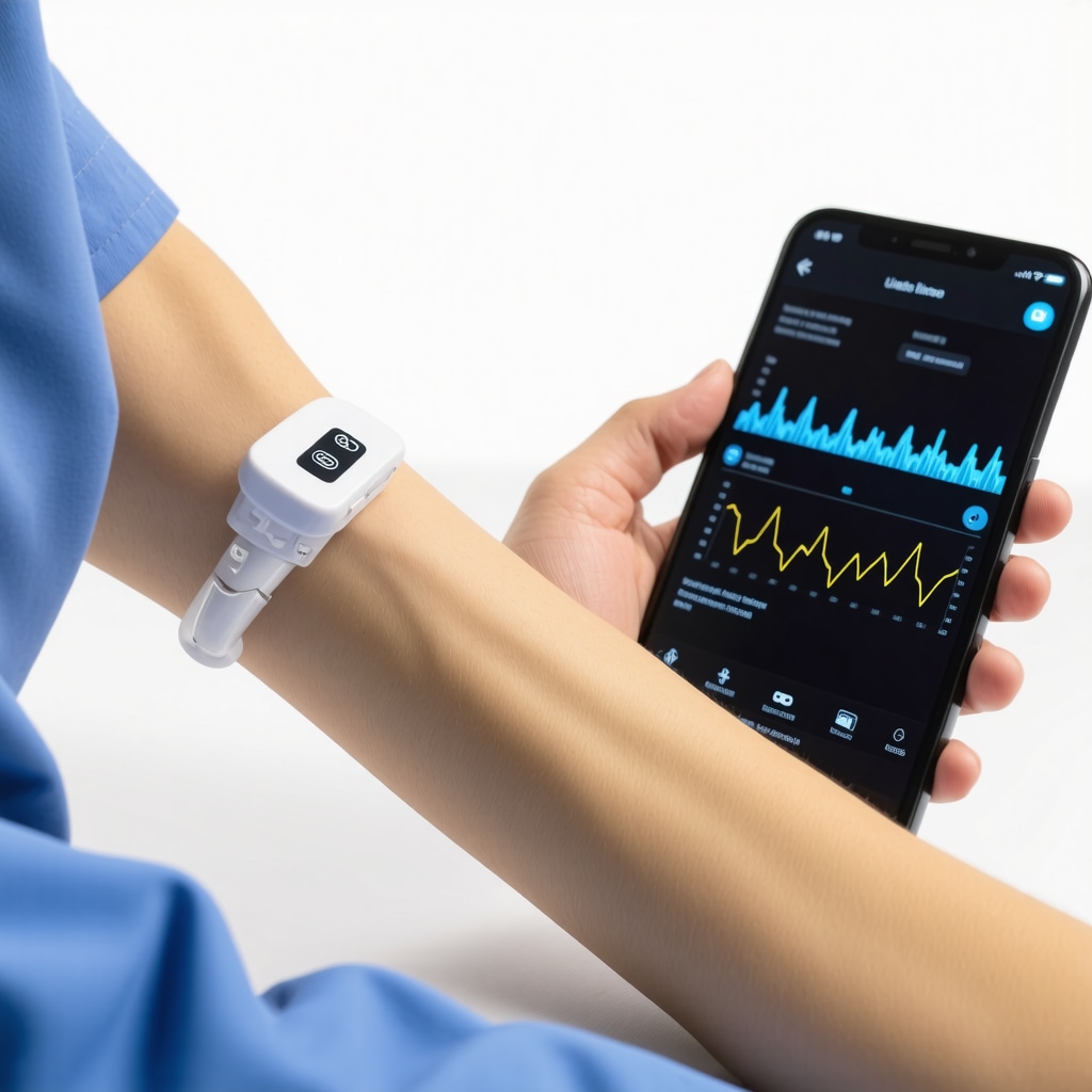 Smart injection device showing data analytics on smartphone for personalized injection site monitoring