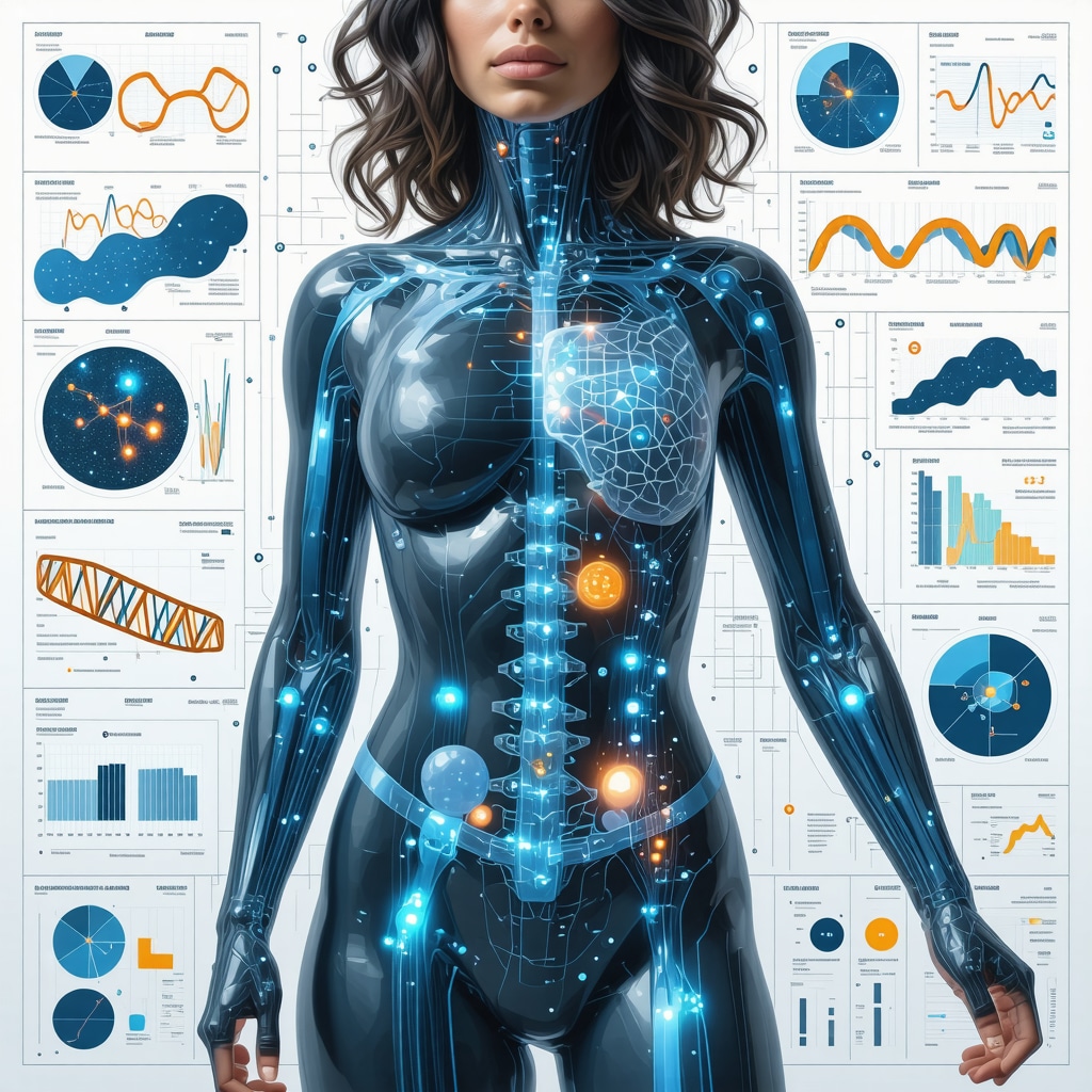 Illustration of AI analyzing genetic data for personalized weight loss treatment.