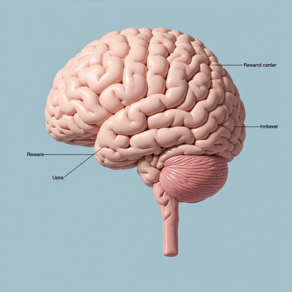 Diagram of brain regions affected by GLP-1 therapies, showing reward and craving centers.