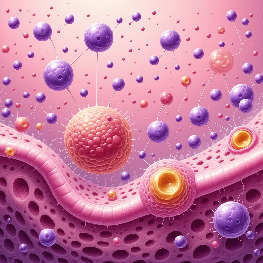 Illustration of gut cells showing how injectable treatments influence nutrient absorption and metabolism