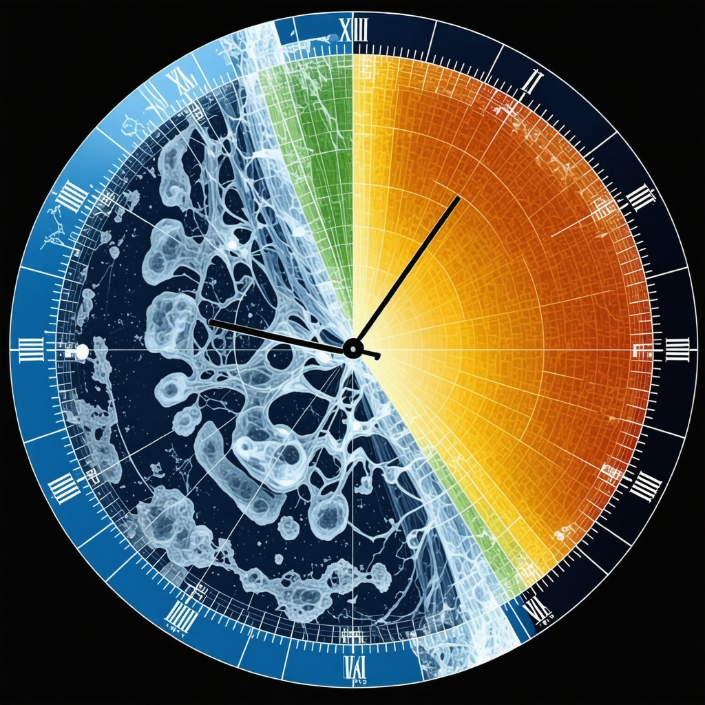 Diagram showing optimal tirzepatide injection timing aligned with human circadian rhythm and metabolic effects