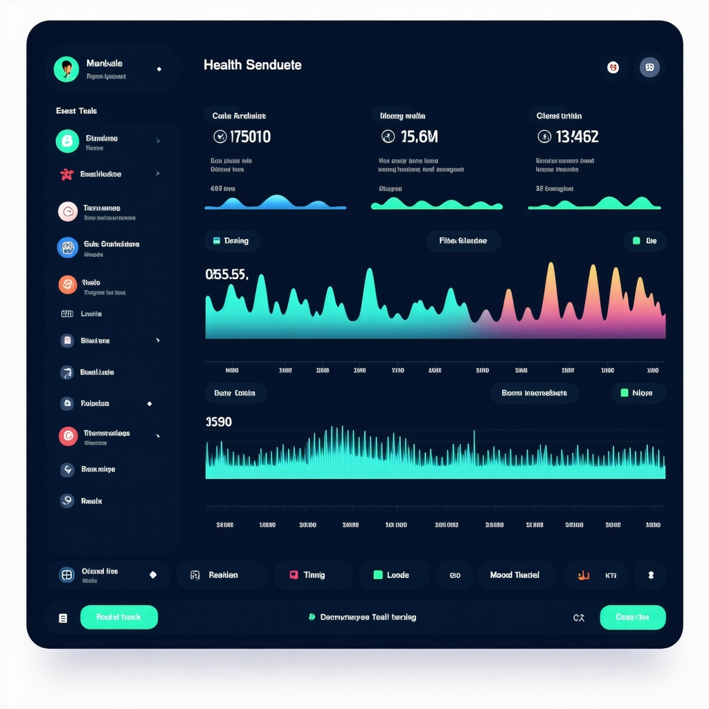 Smart digital dashboard showing integrated tracking for injections, diet, glucose, and mood to optimize weight loss