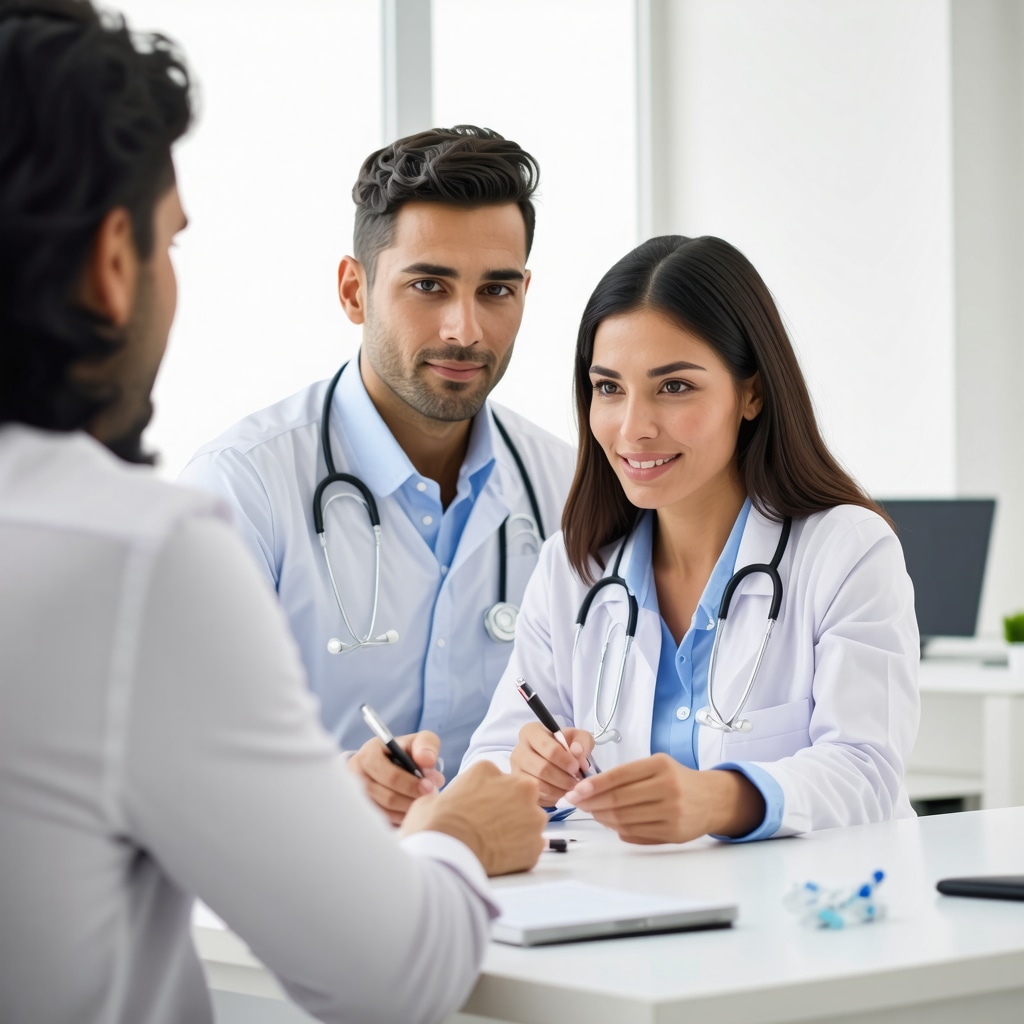 Doctor and patient discussing personalized weight loss plan in a modern clinic