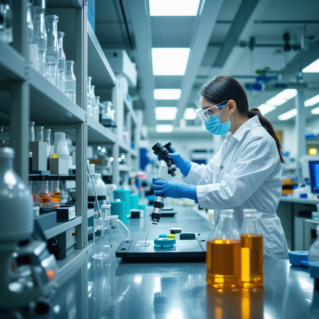 Genetic sequencing and nanotechnology research in a modern laboratory for weight management advancements.