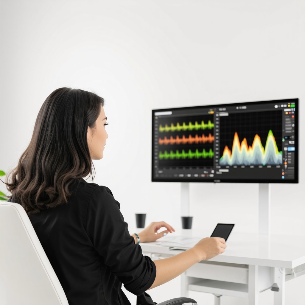 Specialist reviewing real-time health data on digital devices in a modern medical clinic
