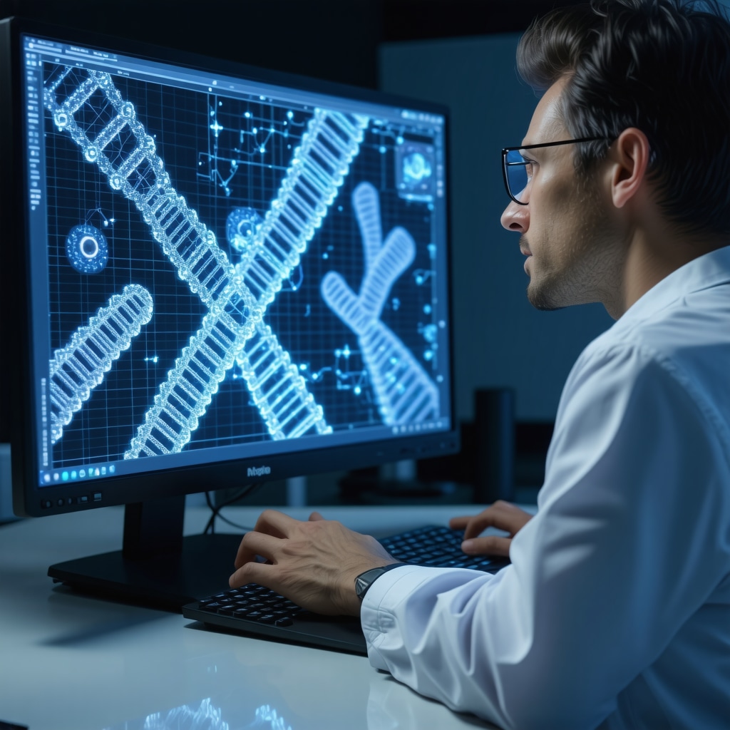 Researcher working on genetic data for tailored weight loss treatment