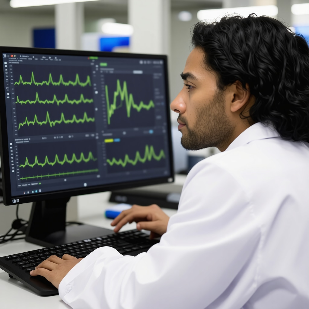 Scientist studying genetic information to optimize injectable weight loss therapies.