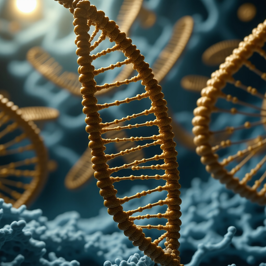 DNA strands and medical data analysis representing personalized weight loss treatment