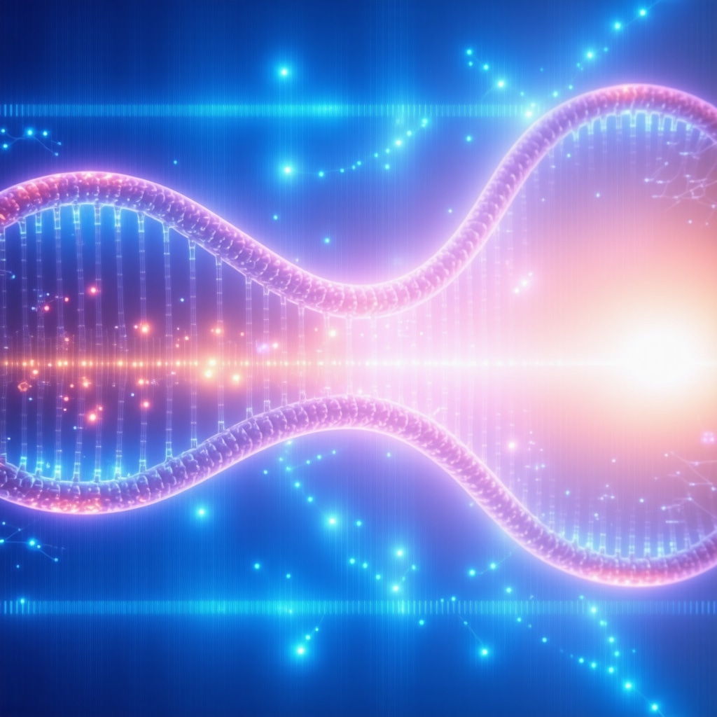 Illustration of genetic testing and personalized health profiling for weight management