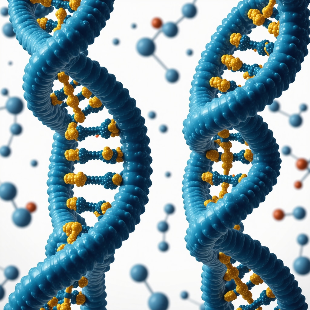 Illustration of genetic markers and molecular structures related to drug responsiveness in weight management