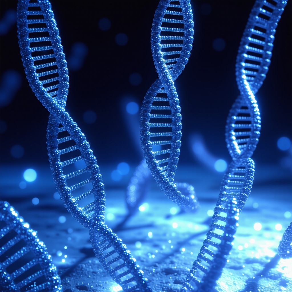 DNA strands and genetic data analysis for personalized weight management