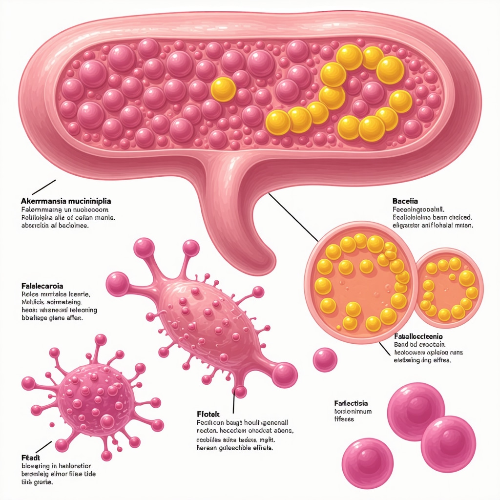 Infographic of gut microbiome species influencing GLP-1 receptor agonist therapy tolerance and efficacy