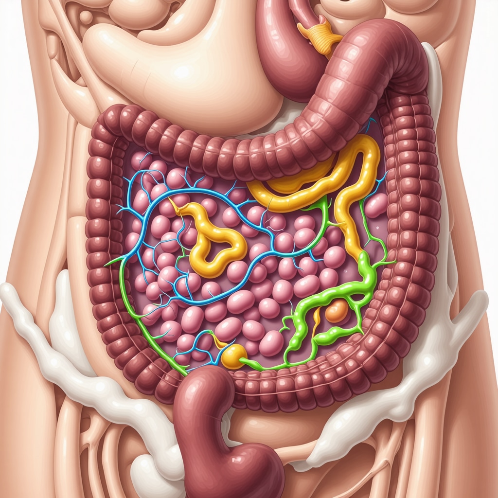 Illustration depicting the interaction between gut microbiota and GLP-1 receptor agonists affecting metabolism and appetite regulation