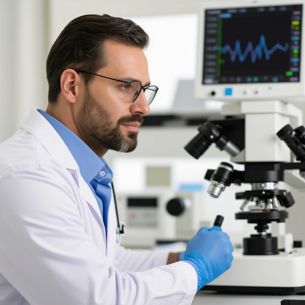 Endocrinologist analyzing hormonal data for personalized weight management strategies.