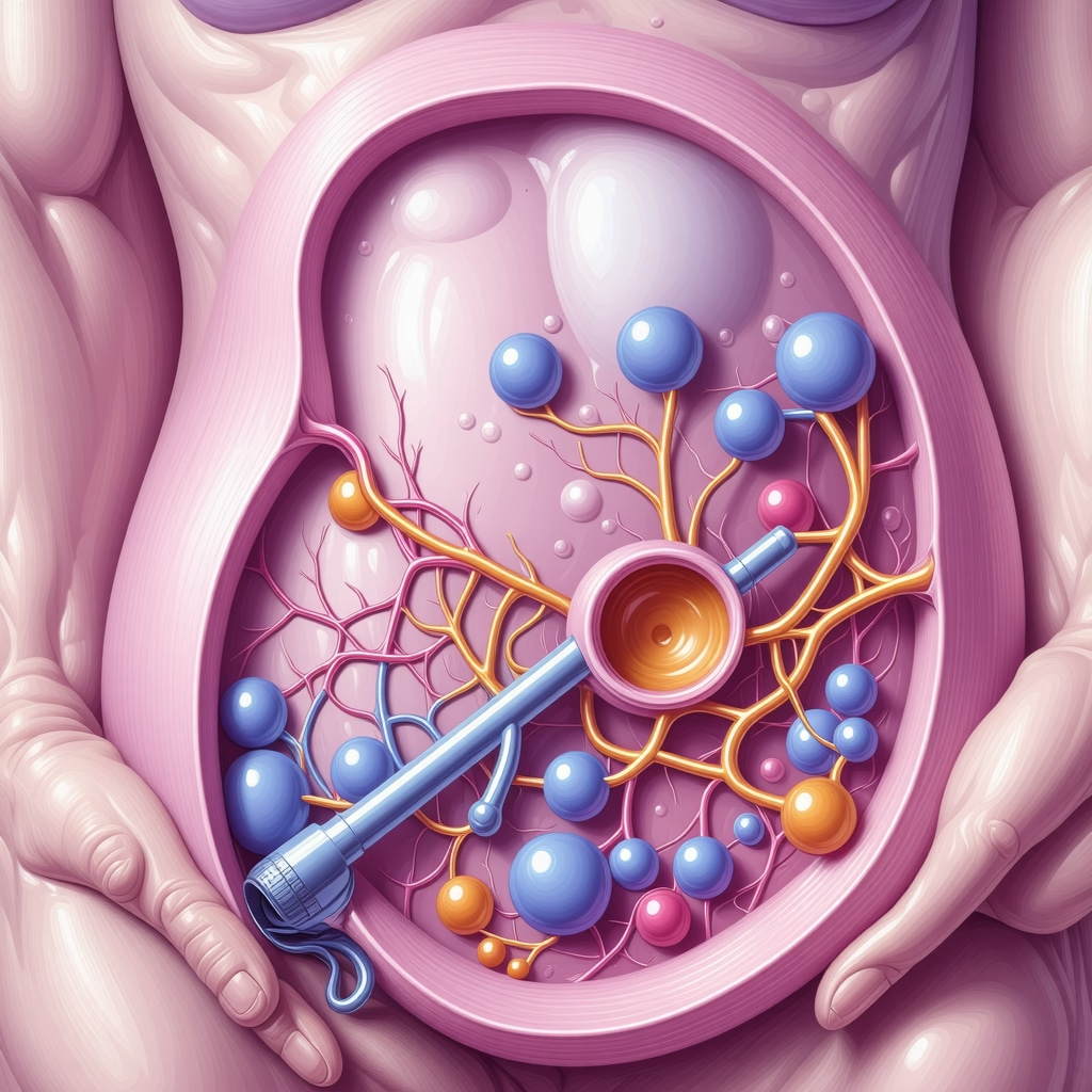Illustration showing hormone pathways GLP-1 and GIP influencing fat breakdown and appetite suppression