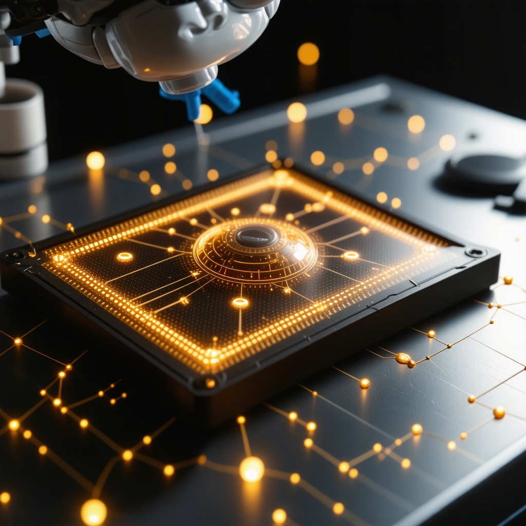 Futuristic biosensor device monitoring injection site reactions in real time, advanced medical technology