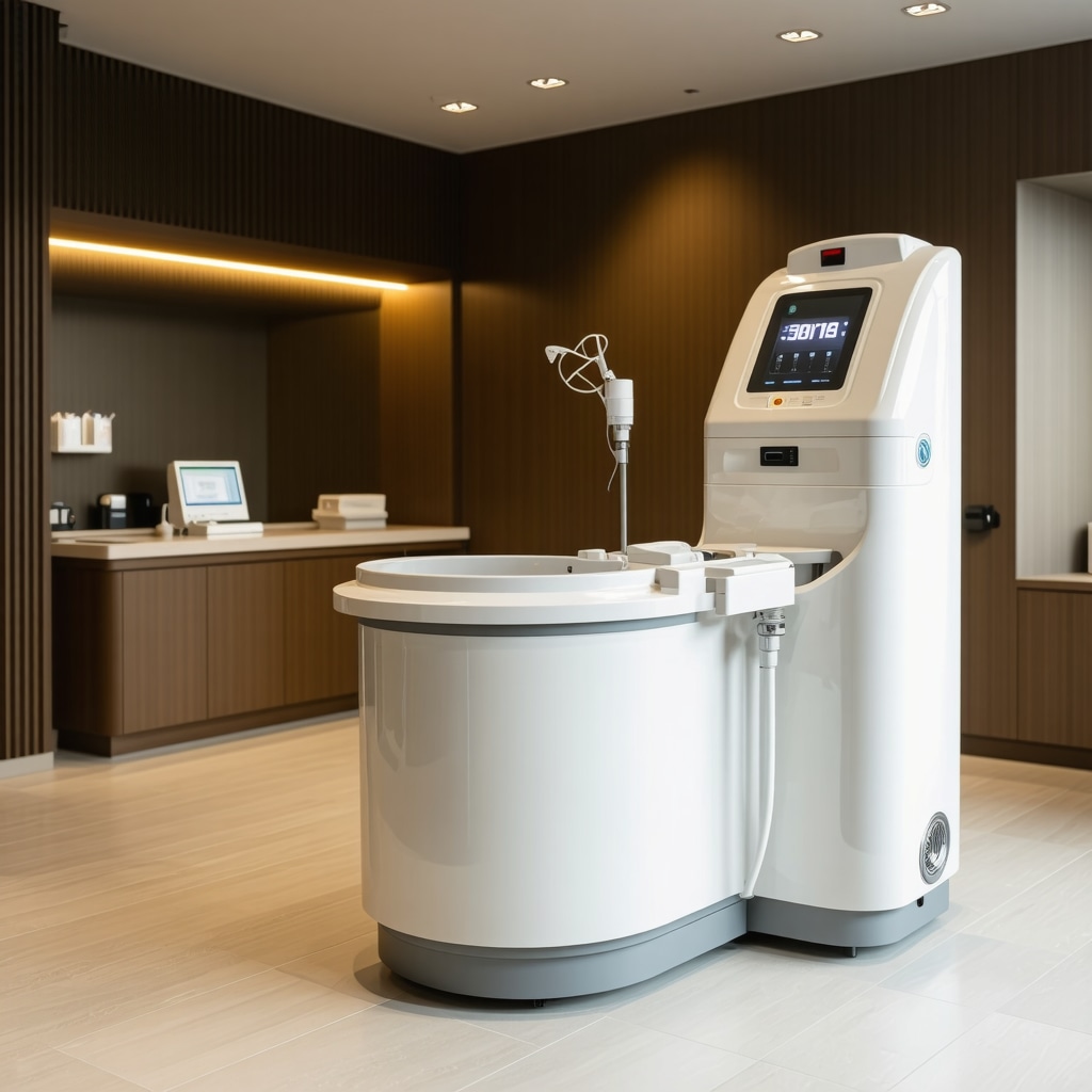 Advanced AI-driven device for painless weight loss injections in a modern clinical setting