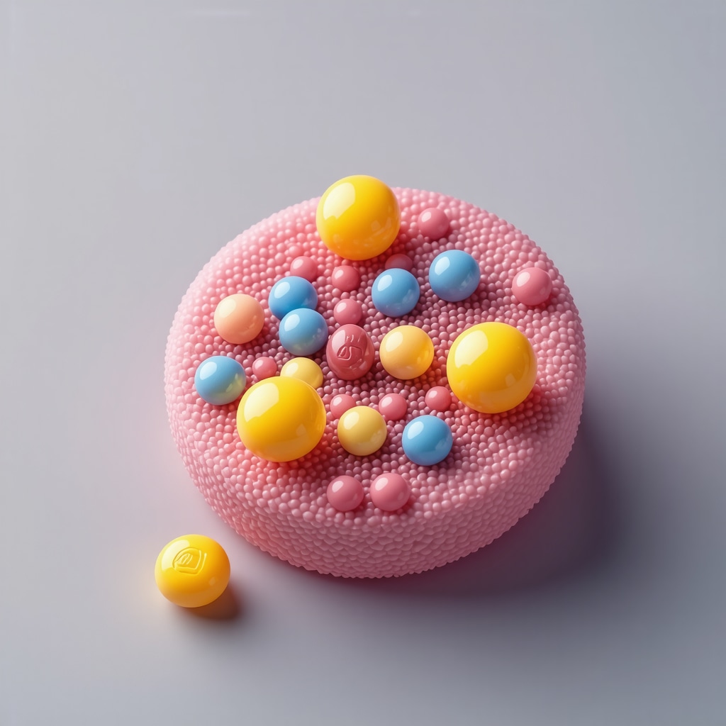 Illustration of nanocarriers delivering weight loss medication directly to adipose tissue with controlled release features.