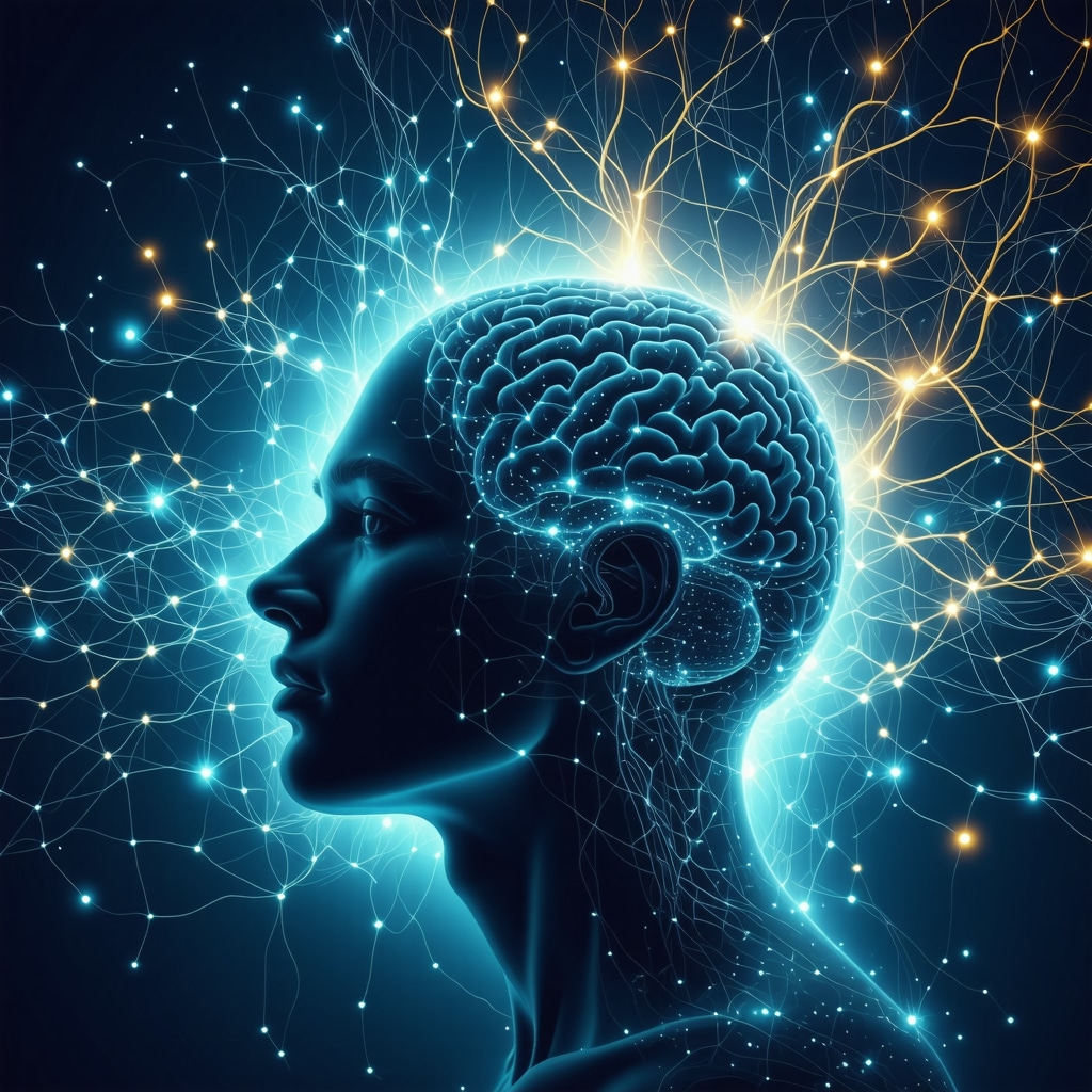 Illustration showing neural pathways reinforcing healthy habits for weight loss