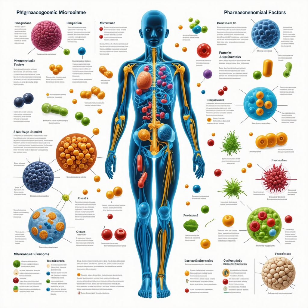 Diagram illustrating personalized weight management with genetic, microbiome, and environmental data.