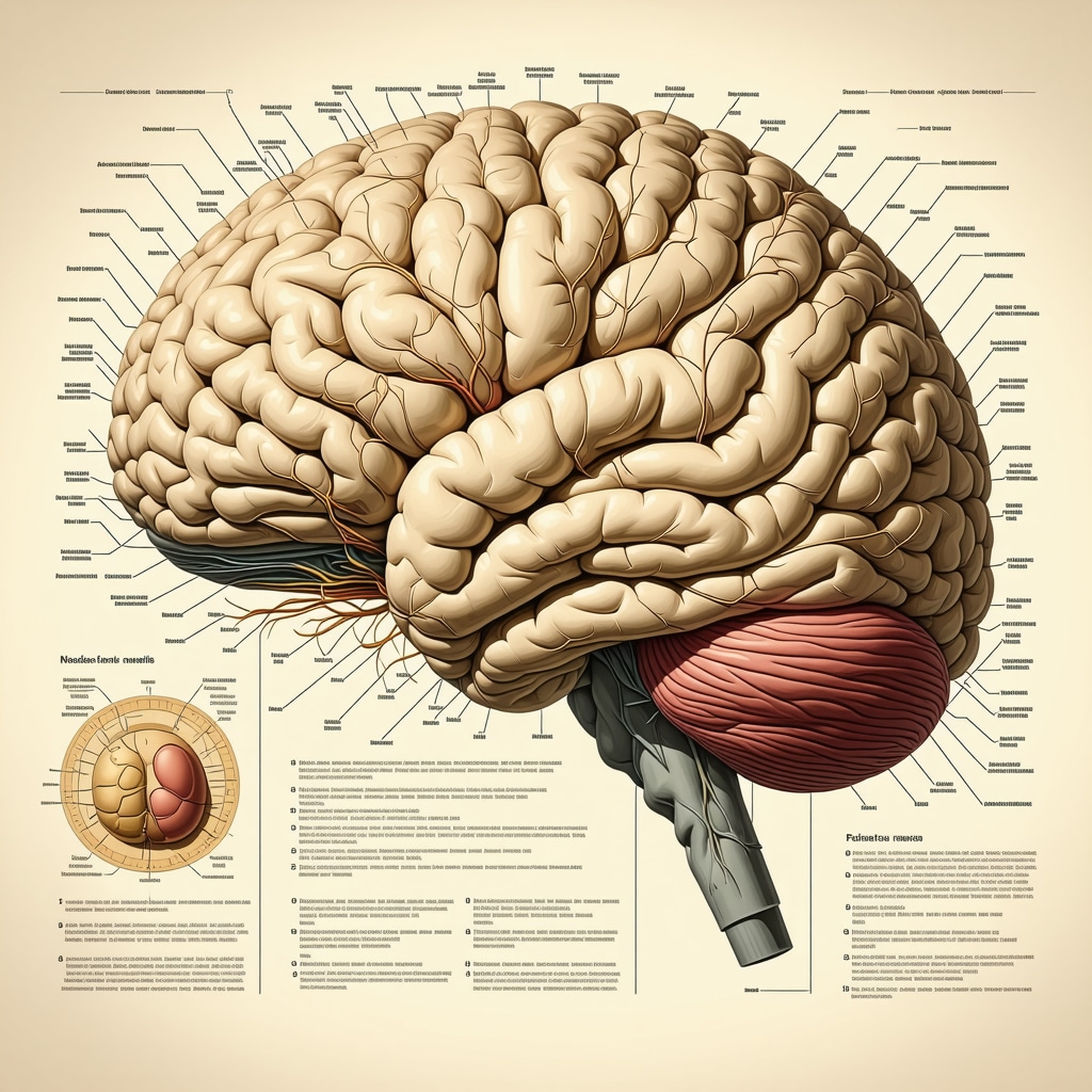 Brain neural pathways representing neuroplasticity influenced by GLP-1 medications