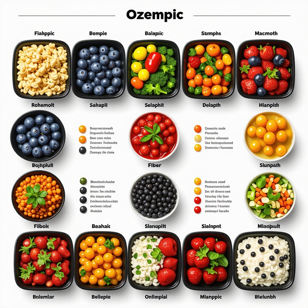 Meal plan diagram showing optimal timing and composition to enhance Ozempic weight loss results.