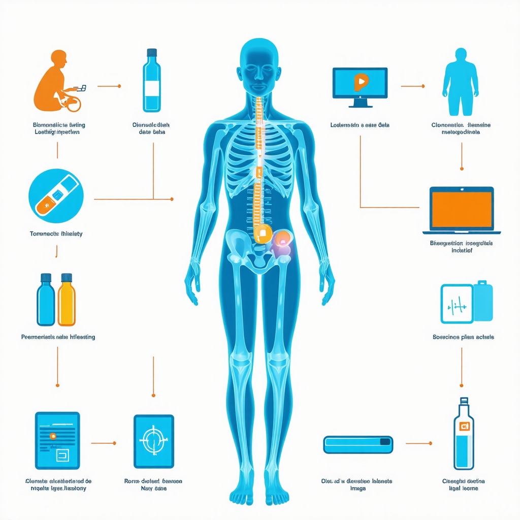 Flowchart illustrating personalized weight loss injection process with data analysis and therapy adjustment