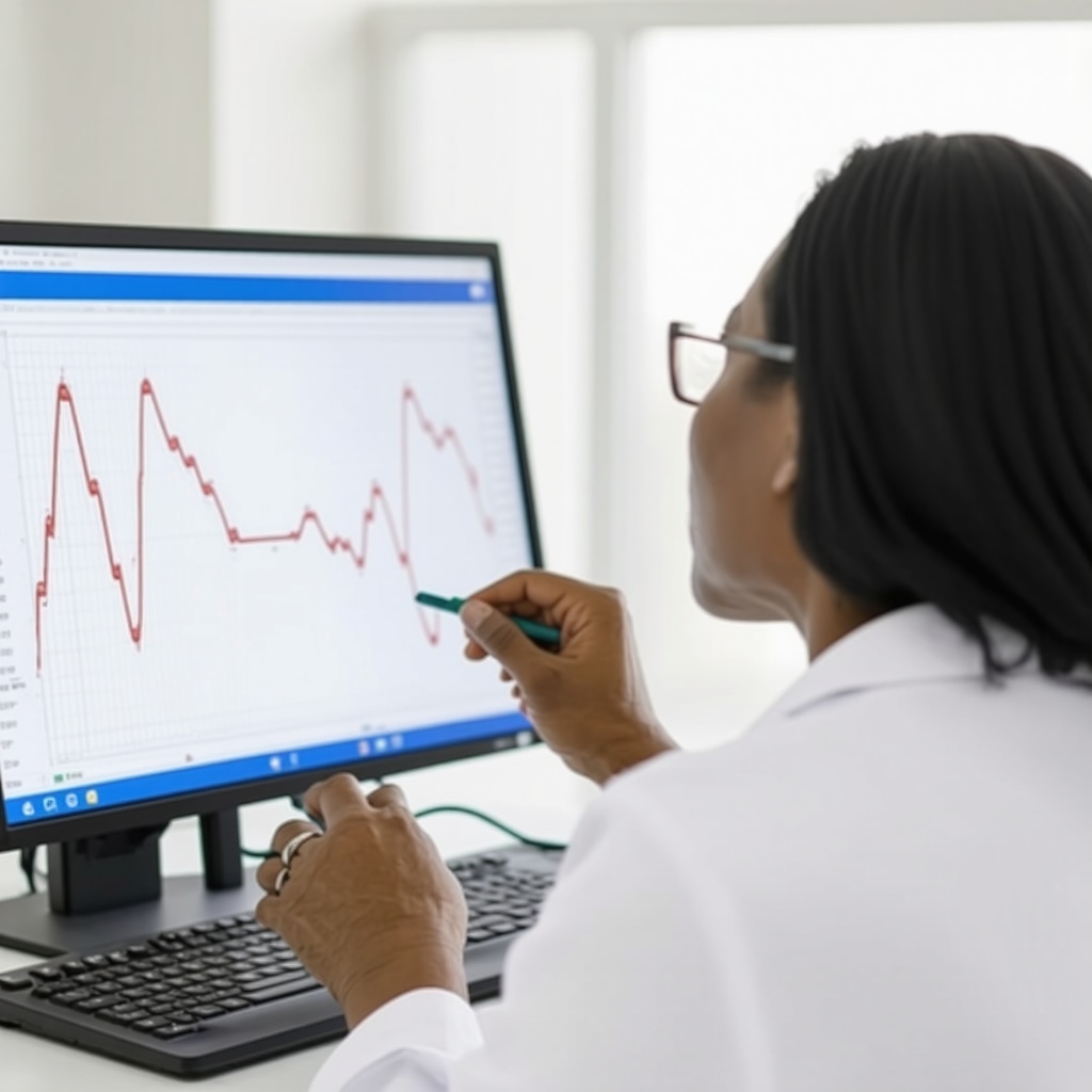 Doctor discussing genetic and health data with a patient to ensure safe semaglutide use.