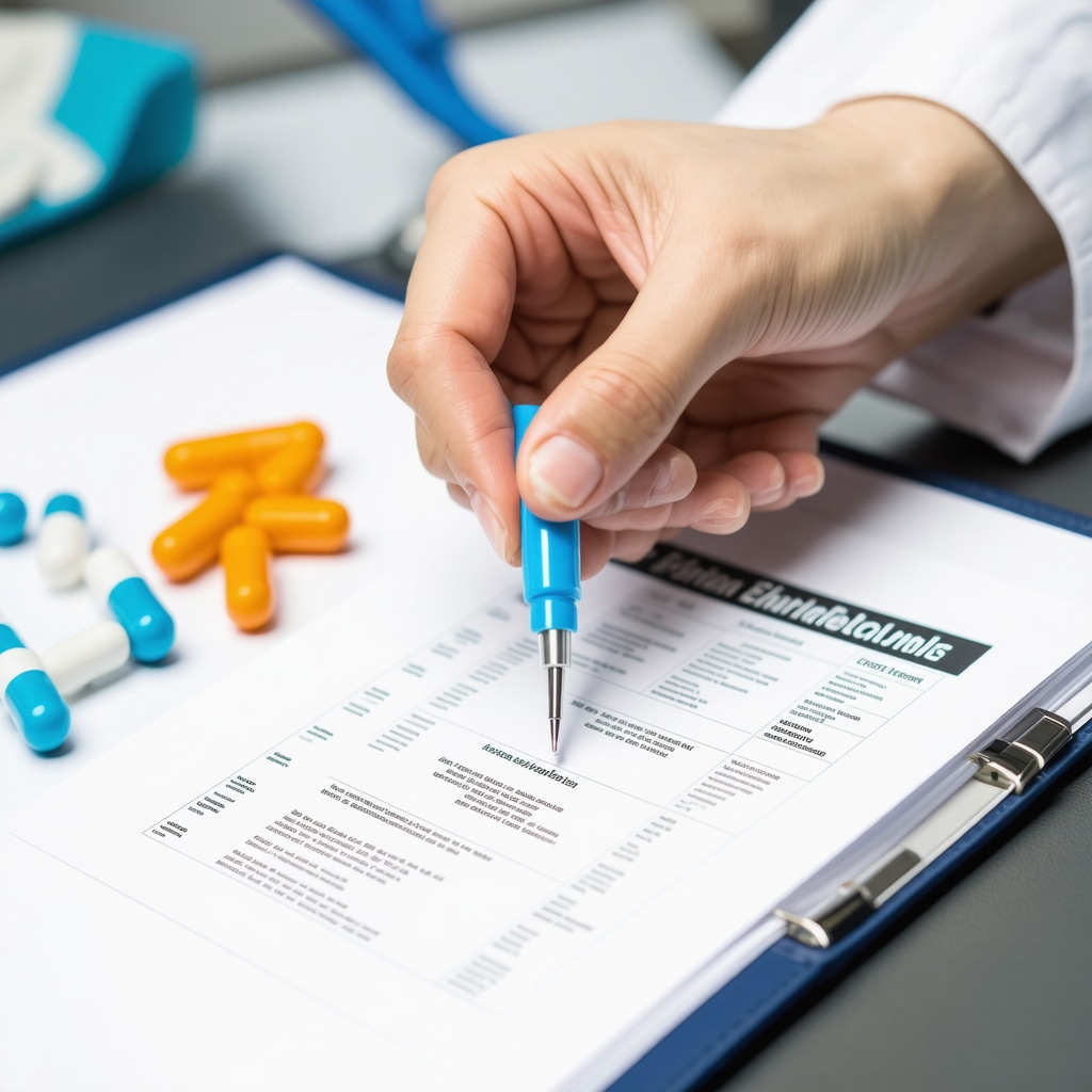 Healthcare professional reviewing a patient’s personalized Semaglutide treatment plan in a clinical setting