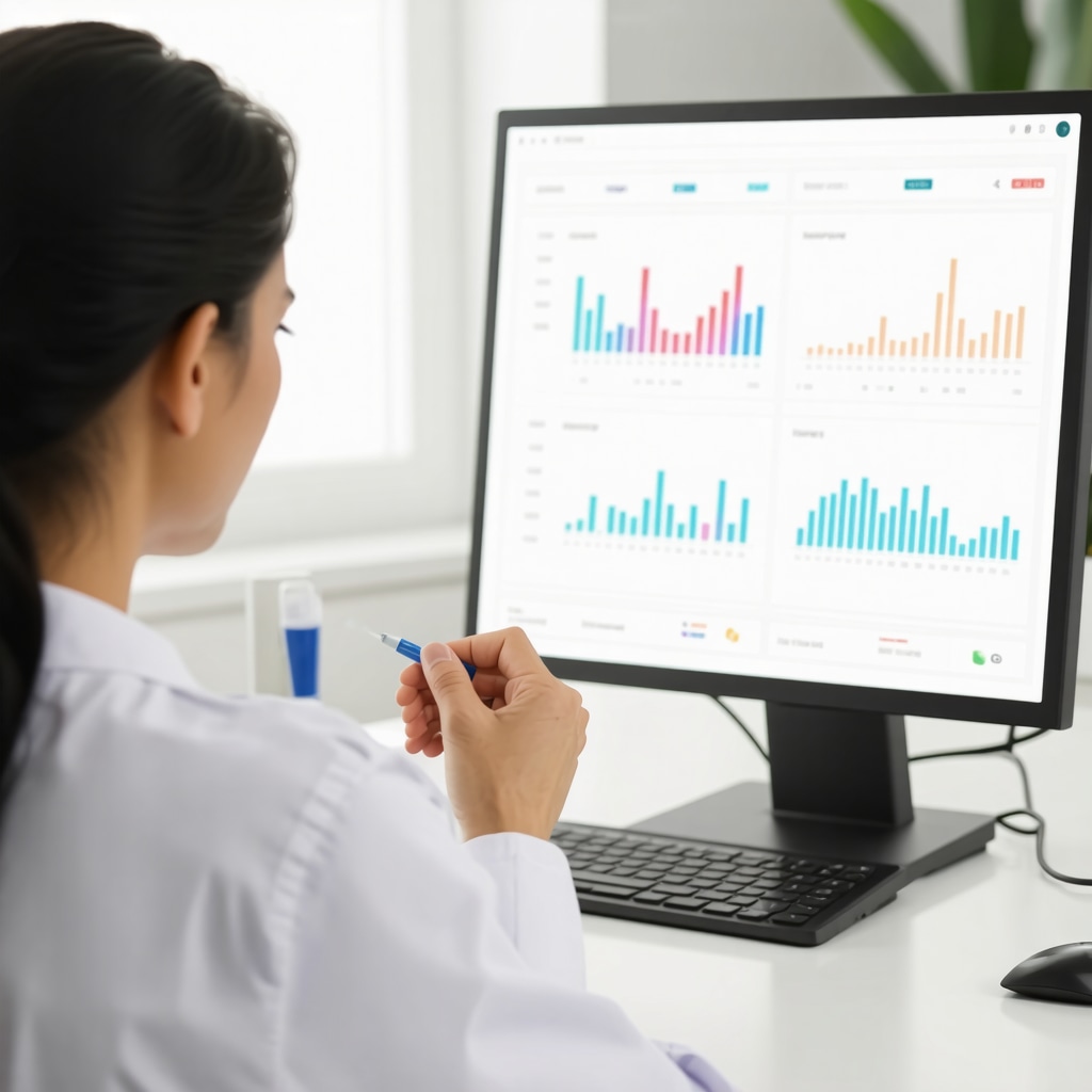 Clinician reviewing semaglutide dosing, nutraceuticals, and continuous glucose monitoring data for tailored fat loss plan