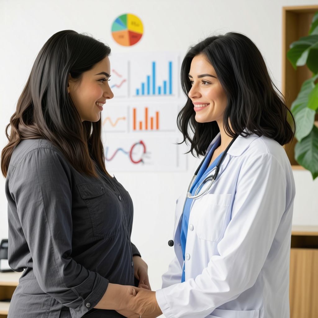 Doctor explaining customized Ozempic plan to patient during consultation.
